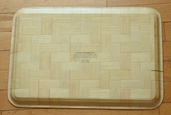 Woven Bamboo Tray with Printed Image