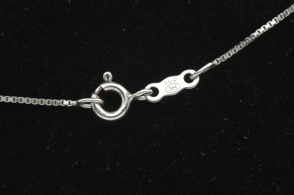Sterling Silver Heart Pendant with Synthetic Ruby and Colorless Sapphire on Sterling Chain Necklace - 18"