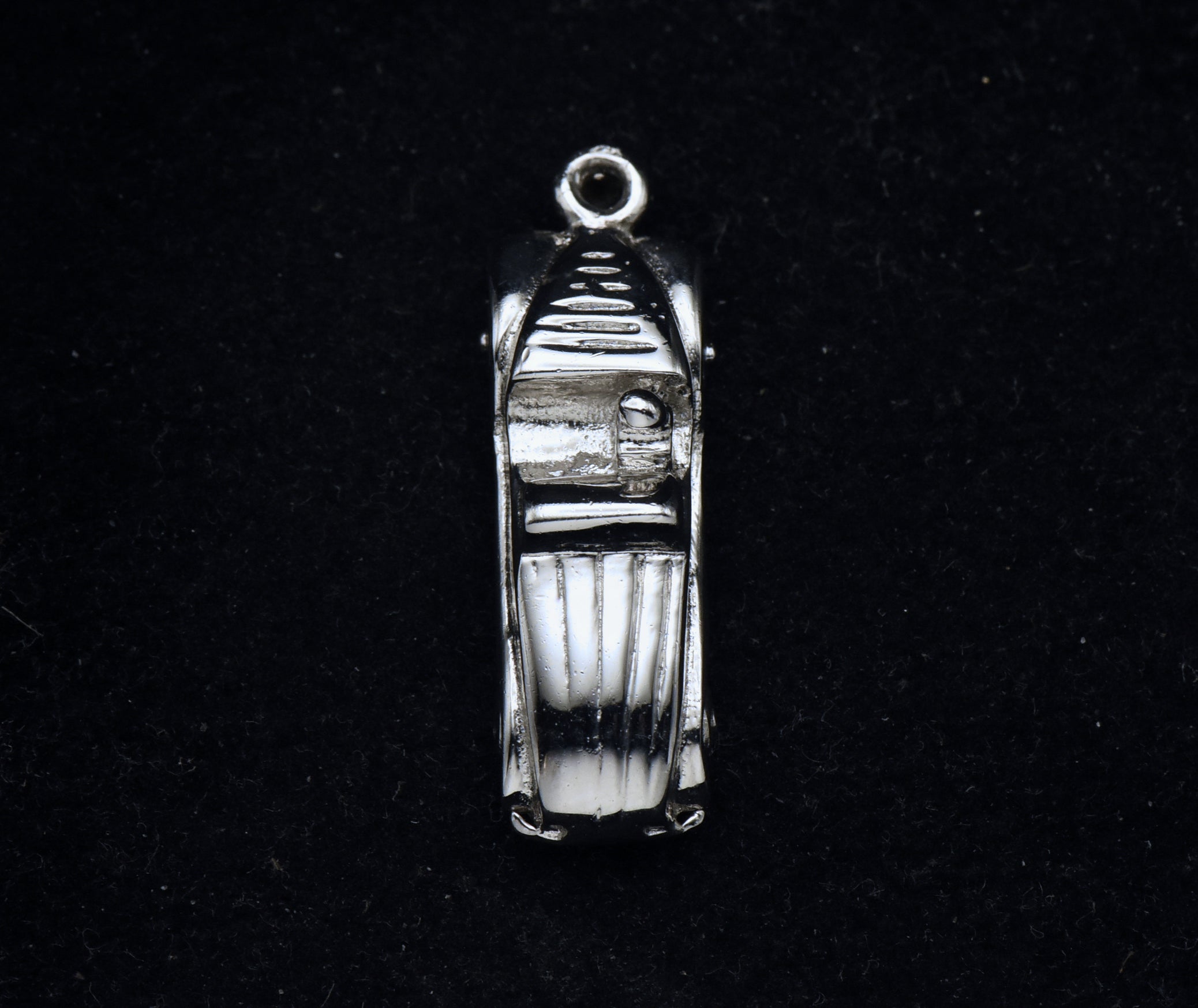 Vintage Old Roadster Car Silver Tone Metal Charm