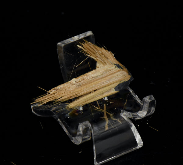 Golden Rutile with Hematite Mineral Specimen - Brazil