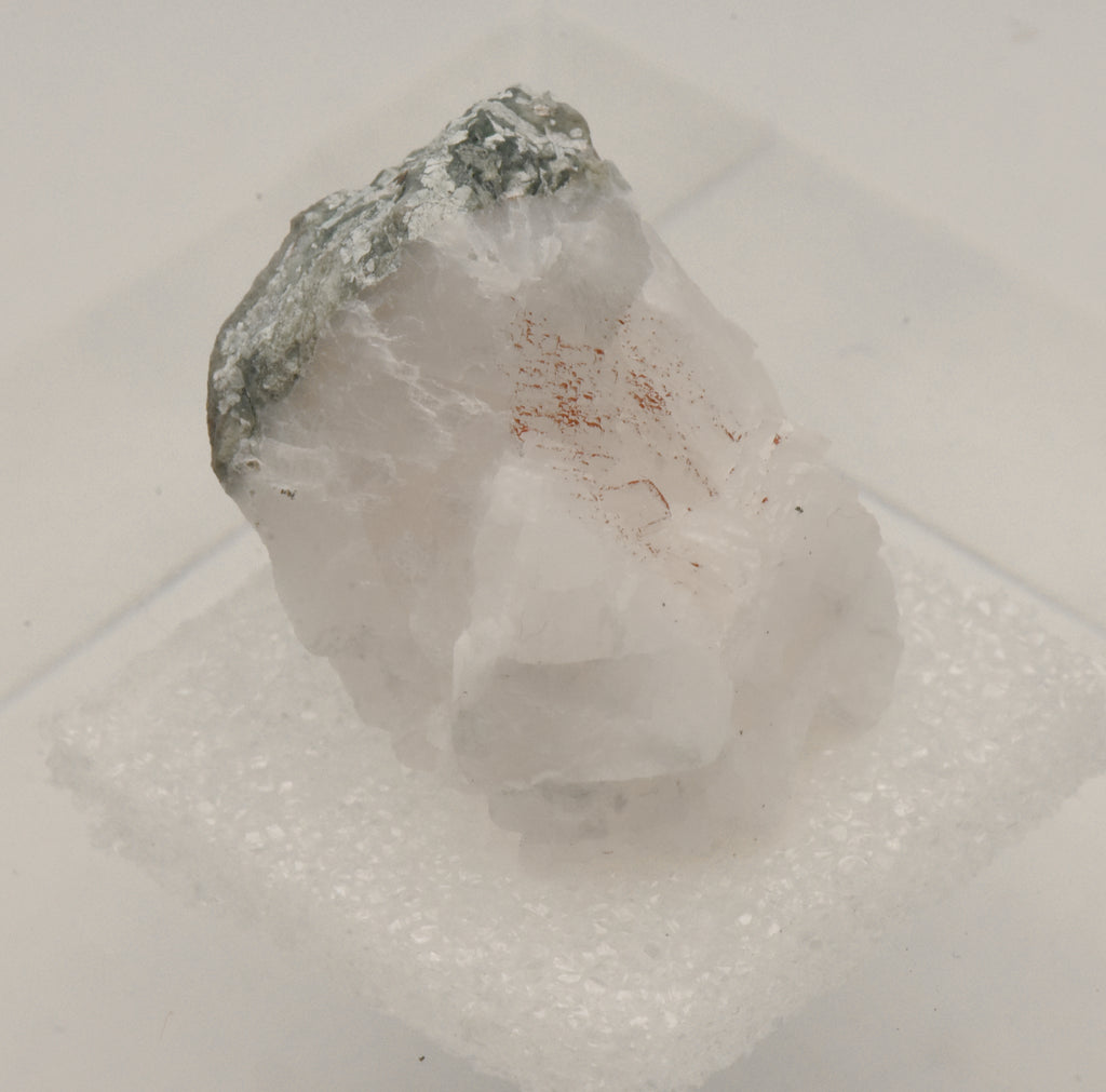 Realgar on Calcite Thumbnail Specimen - Nevada