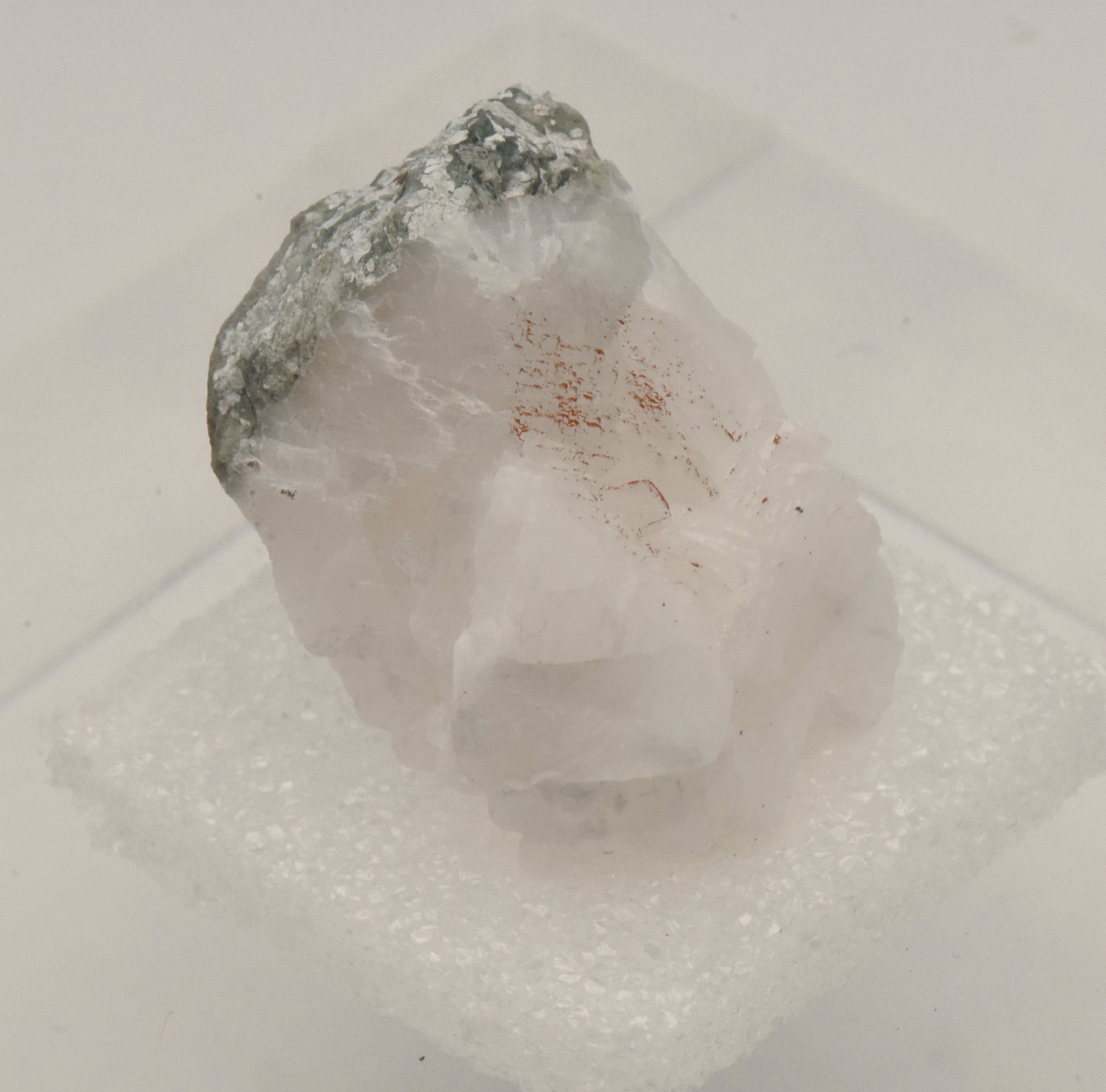 Realgar on Calcite Thumbnail Specimen - Nevada