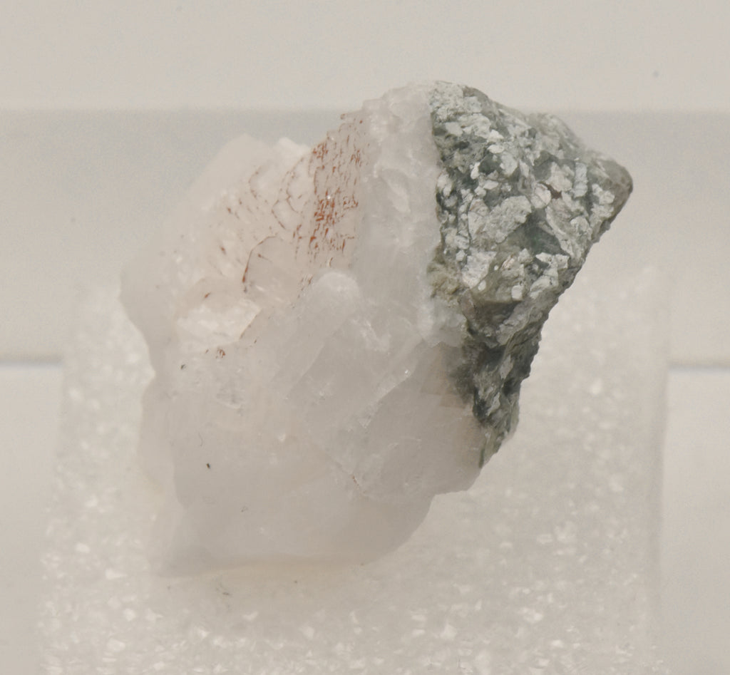 Realgar on Calcite Thumbnail Specimen - Nevada