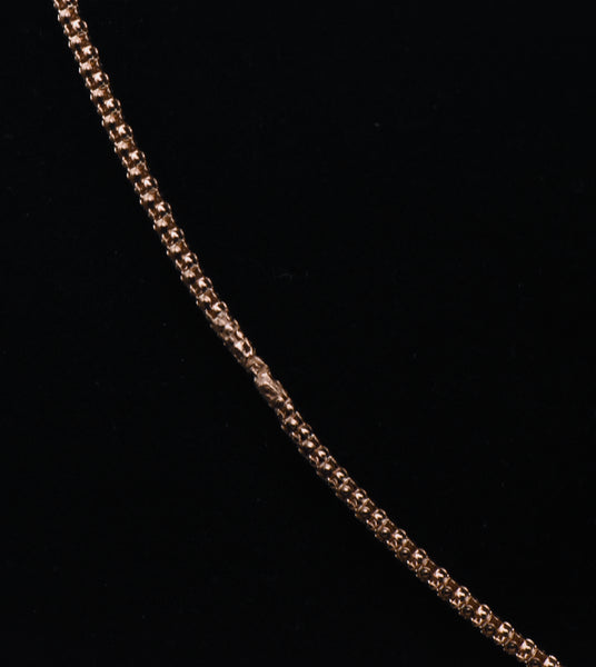 Italian Rose Gold Tone Sterling Silver Chain Necklace - 18.25"