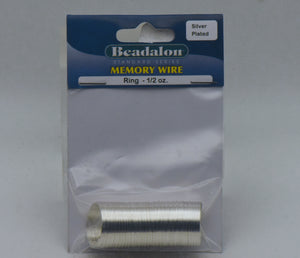 Beadalon - NOS Silver Plated 1/2oz Ring Memory Wire ~99 Loops