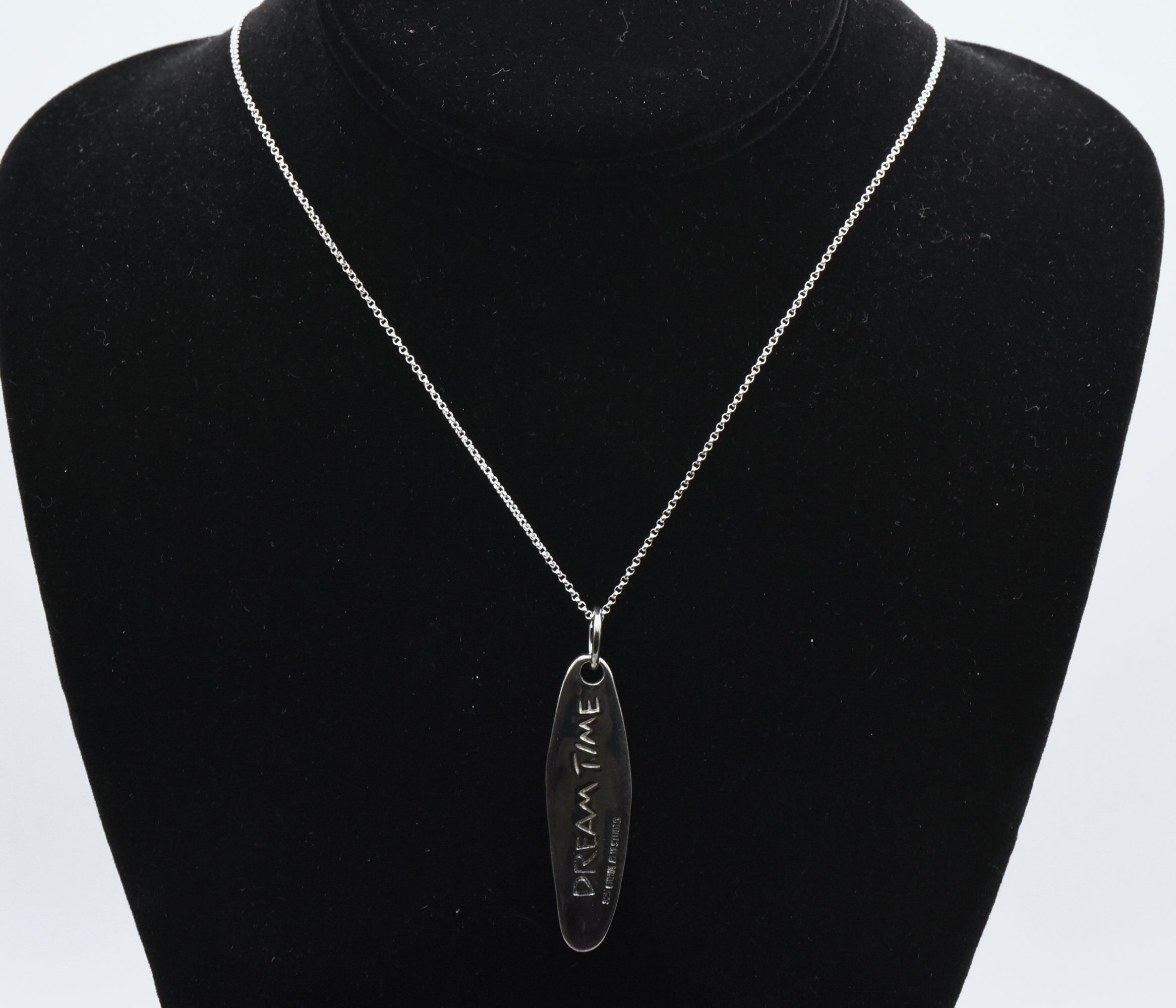 RLM Studio - Vintage Sterling Silver "Dream Time" Pendant Chain Necklace - 18"