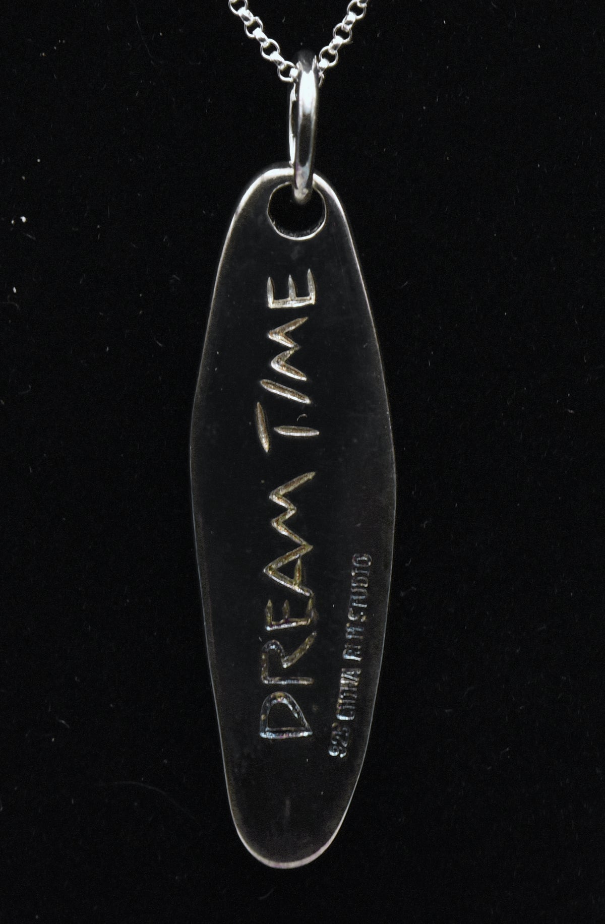 RLM Studio - Vintage Sterling Silver "Dream Time" Pendant Chain Necklace - 18"