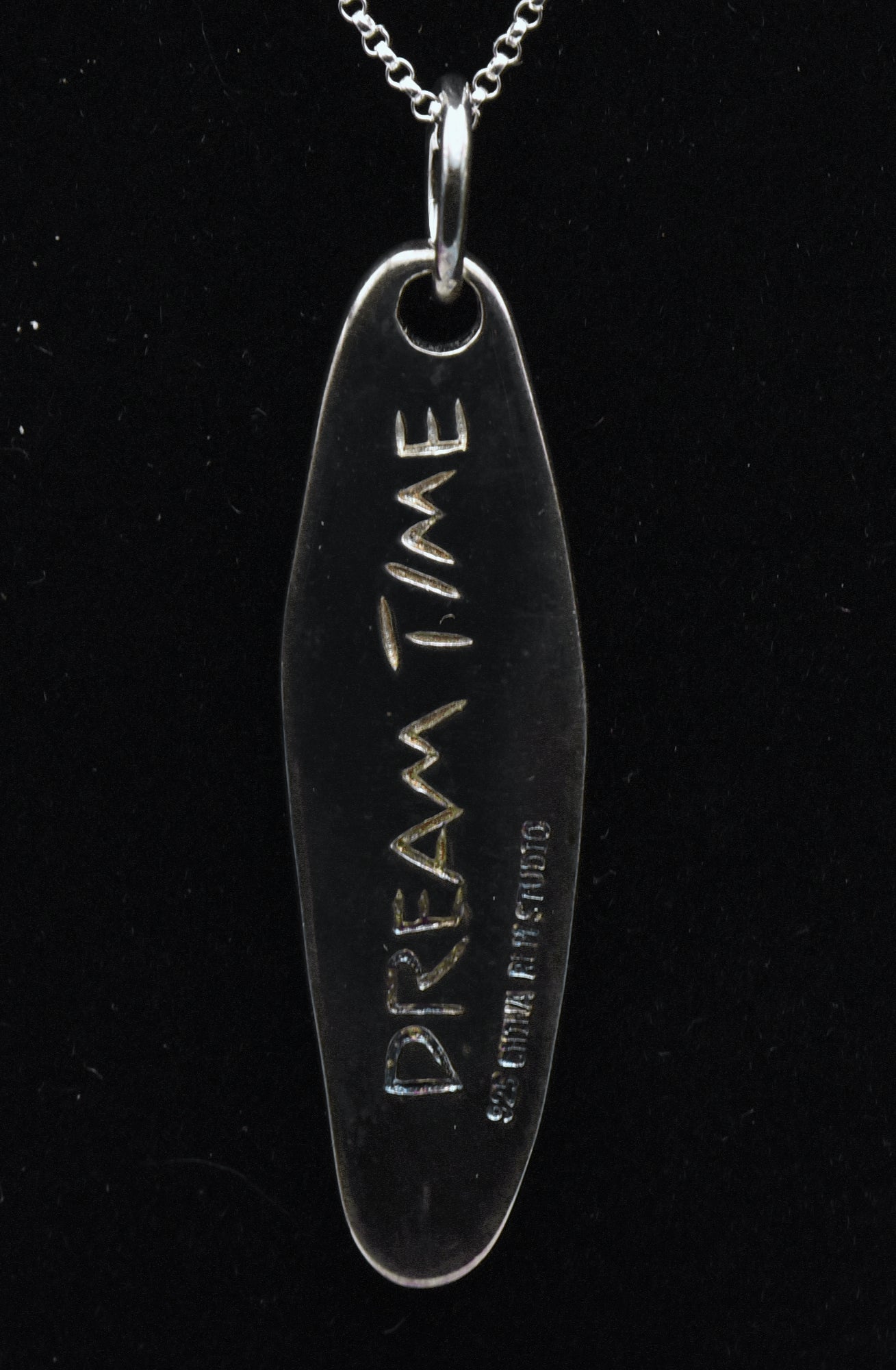RLM Studio - Vintage Sterling Silver "Dream Time" Pendant Chain Necklace - 18"