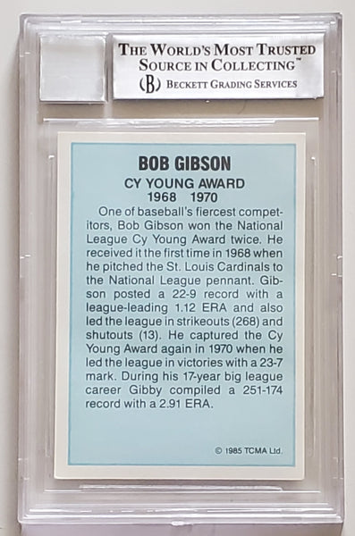 Bob Gibson - Autographed 1985 TCMA Beckett Authenticated Card