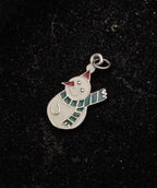 Vintage Sterling Silver Snowman Charm
