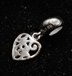 Vintage Sterling Silver "Mom" Heart Charm