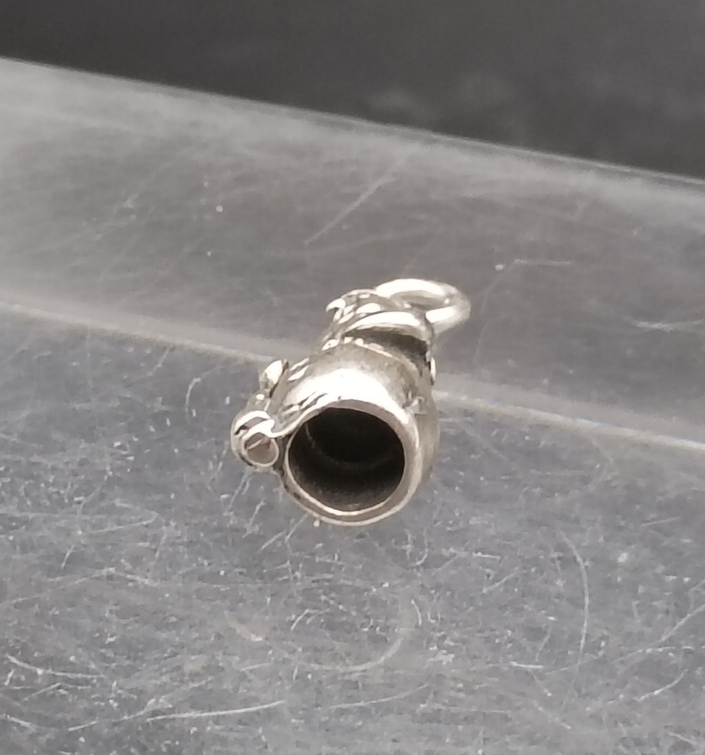 Vintage Sterling Silver 3-D Snowman Charm