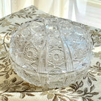 Antique Cut Crystal Lidded Bowl