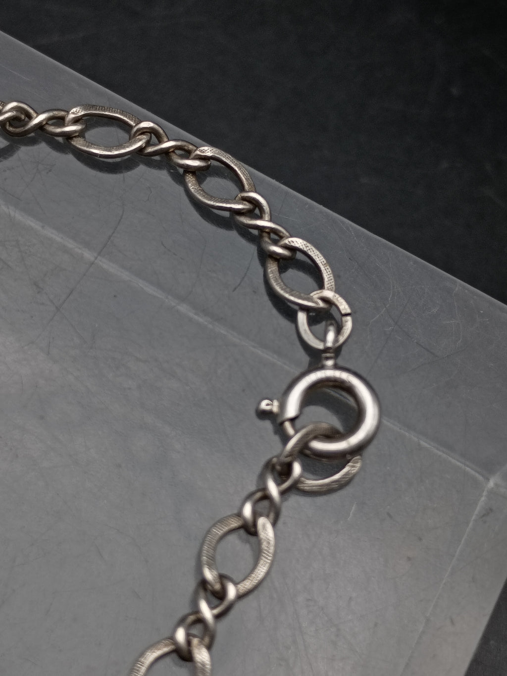 Vintage Sterling Silver Chain Link Bracelet - 7.25"