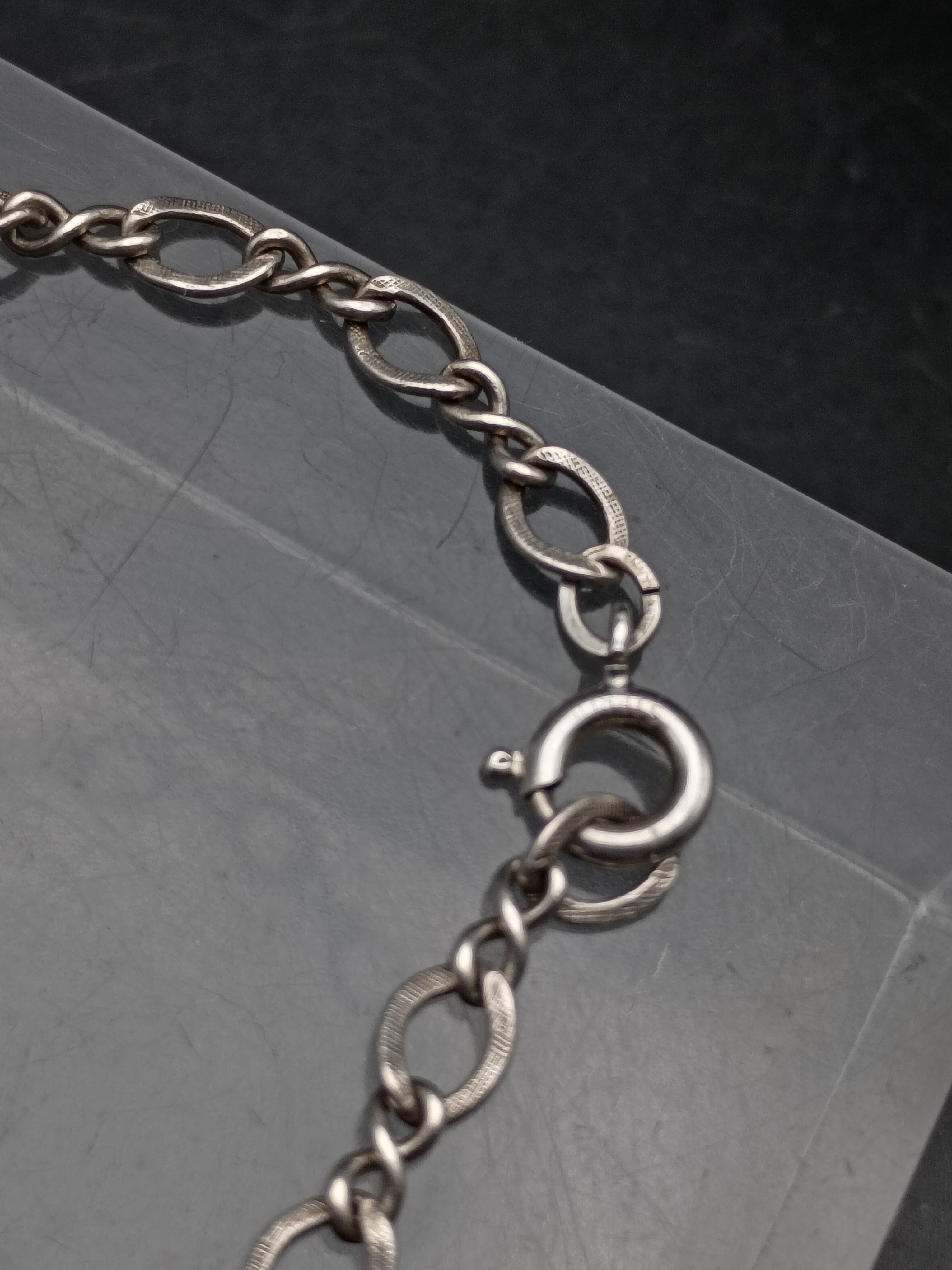 Vintage Sterling Silver Chain Link Bracelet - 7.25"