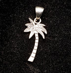 Vintage Sterling Silver Palm Tree Pendant
