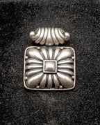 Vintage Sterling Silver Square Slide Pendant