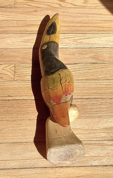 Hand Carved Wood Toucan Sculpture