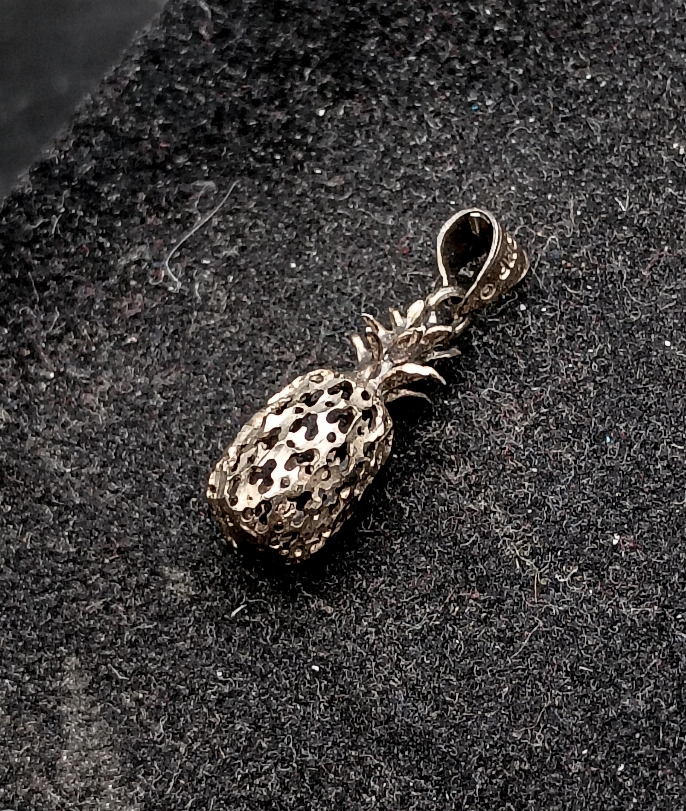 Vintage Sterling Silver Pineapple Charm