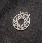 Vintage Sterling Silver Pierced Design Pendant