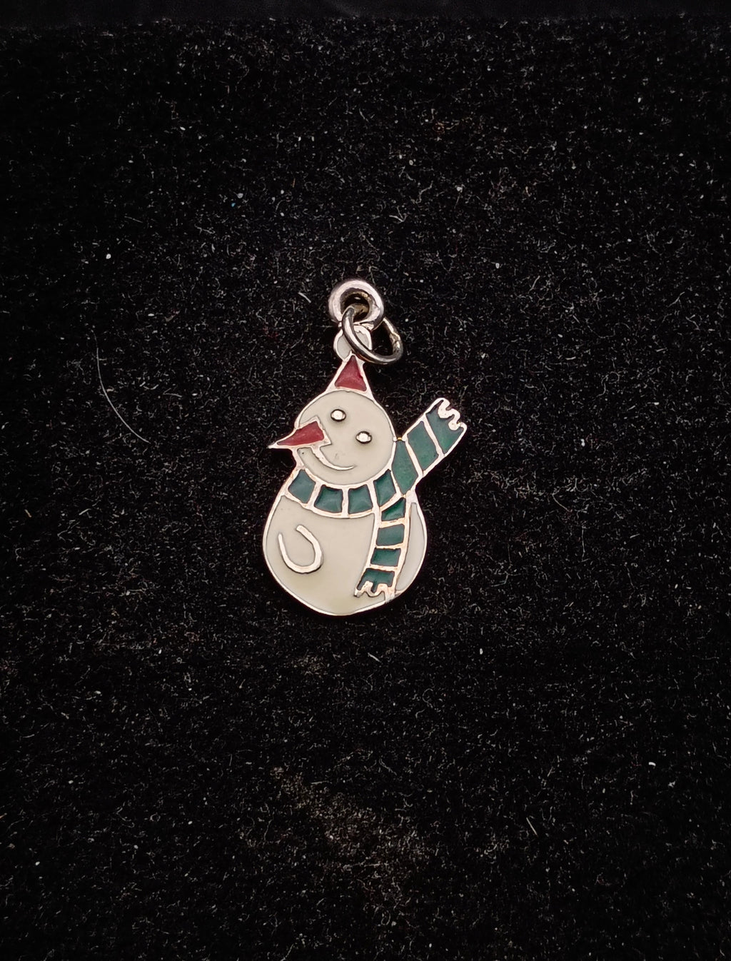 Vintage Sterling Silver Snowman Charm