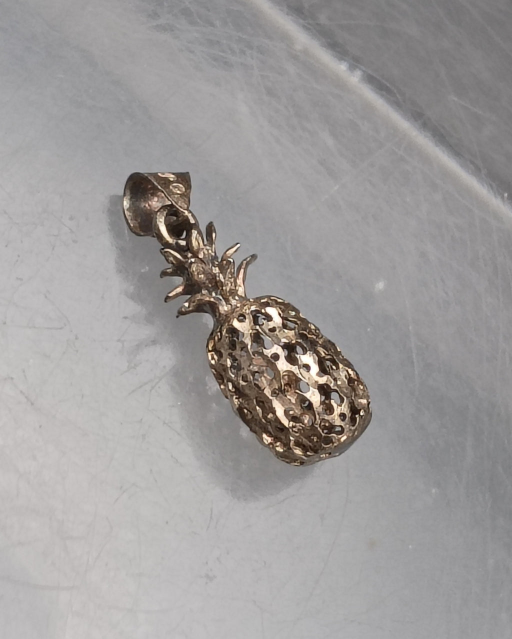 Vintage Sterling Silver Pineapple Charm