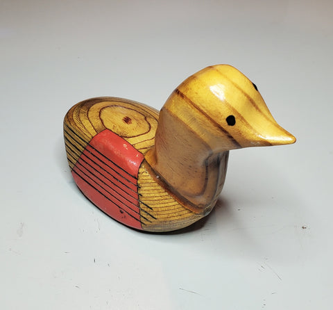 Vintage Hand Carved Golf Club Duck