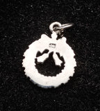 Vintage Sterling Silver Christmas Wreath Charm