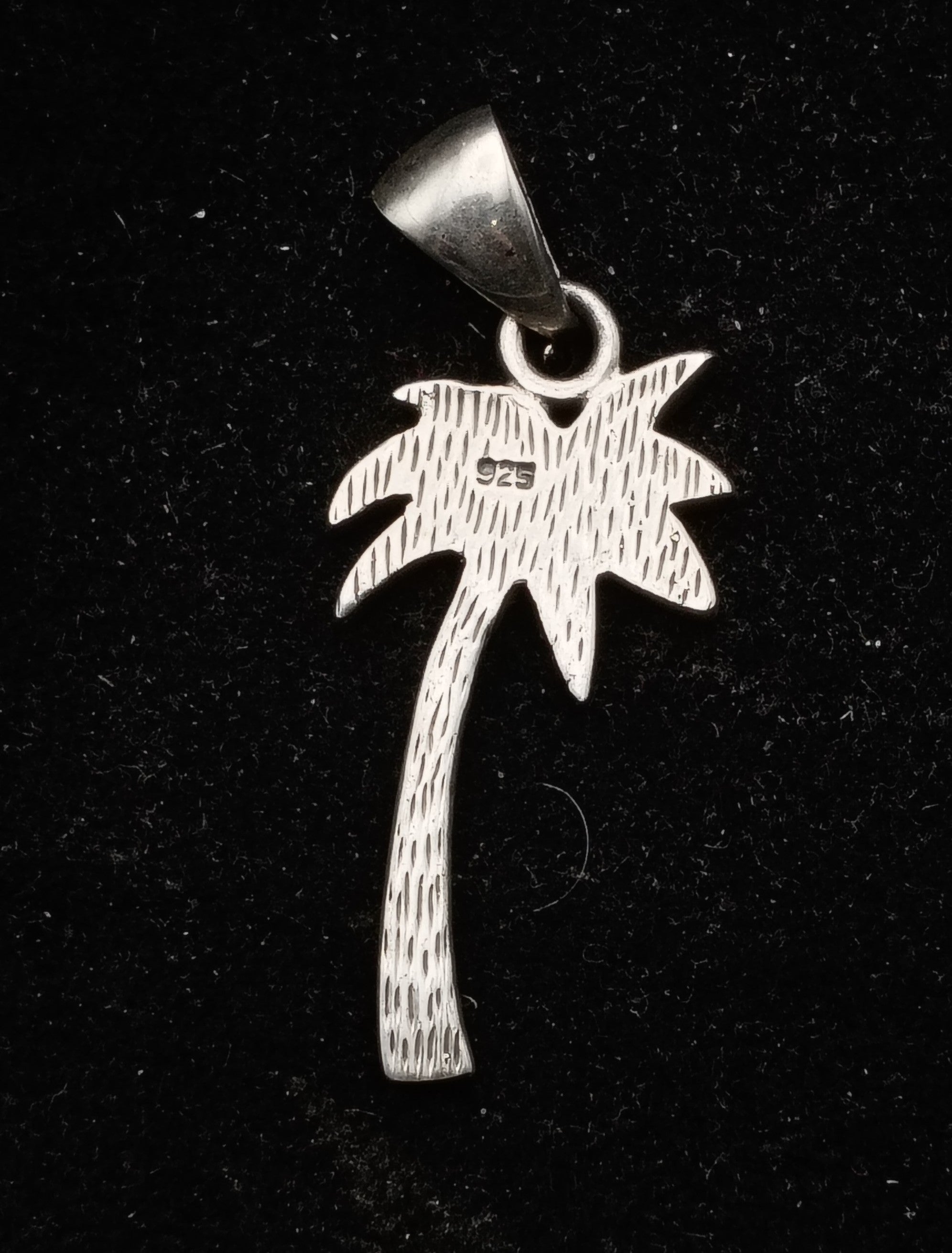 Vintage Sterling Silver Palm Tree Pendant