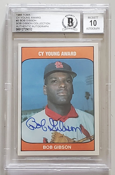 Bob Gibson - Autographed 1985 TCMA Beckett Authenticated Card