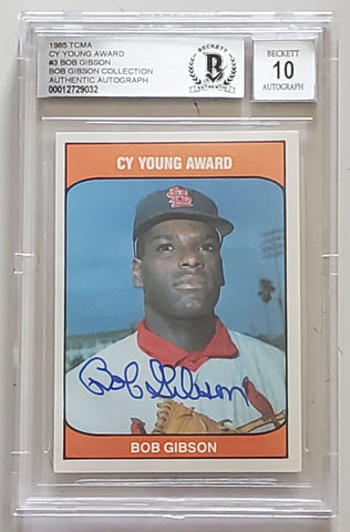 Bob Gibson - Autographed 1985 TCMA Beckett Authenticated Card