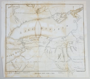 Antique "Western New York in 1809" Map