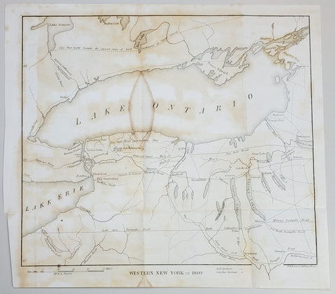 Antique "Western New York in 1809" Map