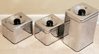 Vintage Lincoln Beautyware Chrome Kitchen Canisters