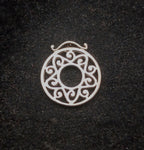 Vintage Sterling Silver Pierced Design Pendant