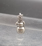 Vintage Sterling Silver 3-D Snowman Charm