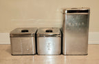 Vintage Lincoln Beautyware Chrome Kitchen Canisters
