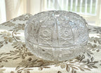 Antique Cut Crystal Lidded Bowl
