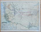 Antique "The Union Pacific System of Railroad and Steamship Lines 1901" Map