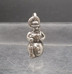 Vintage Sterling Silver 3-D Snowman Charm