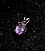 Vintage Amethyst Silver Plated Pendant