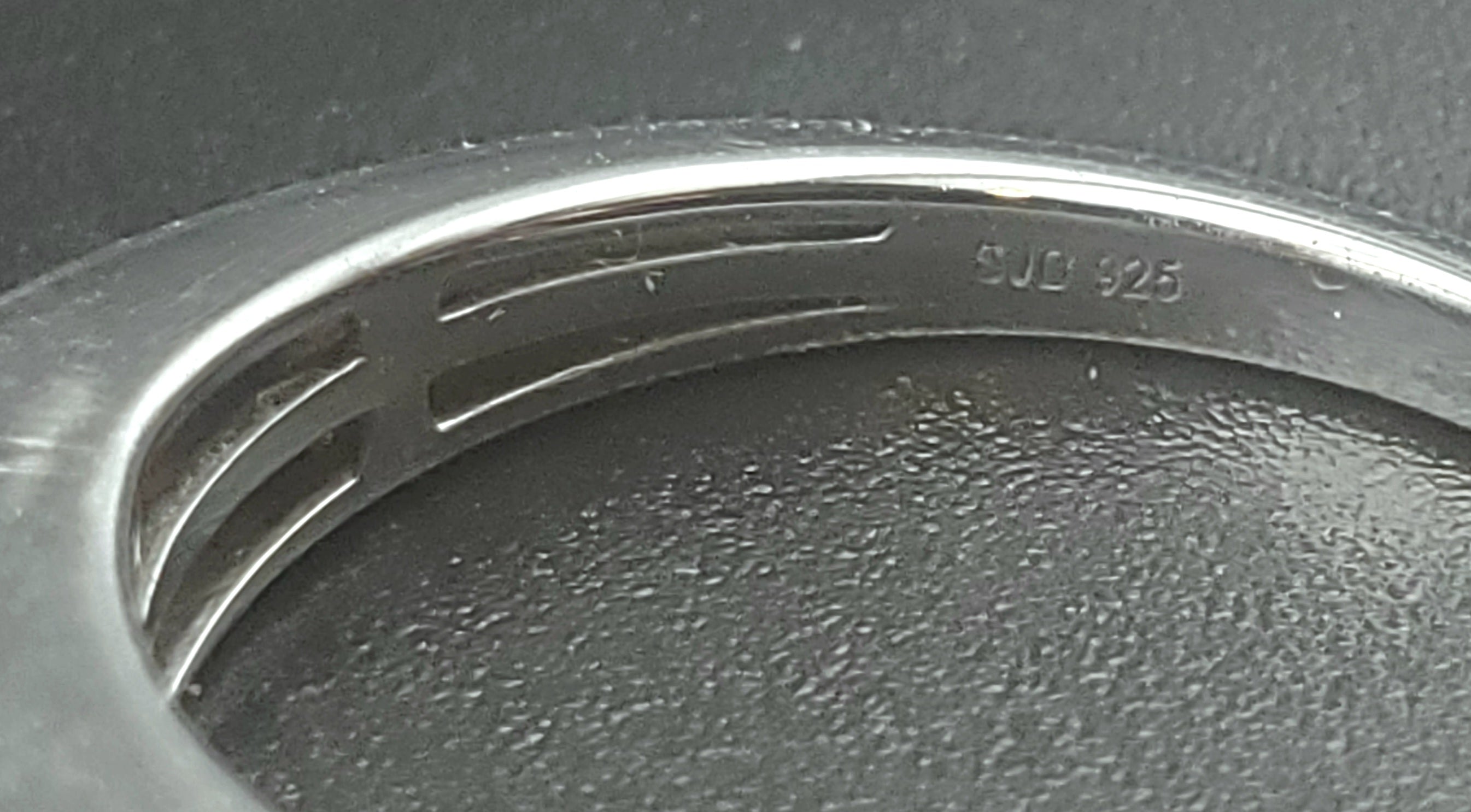 Vintage Baguette Diamonds Sterling Silver Band - Size 7