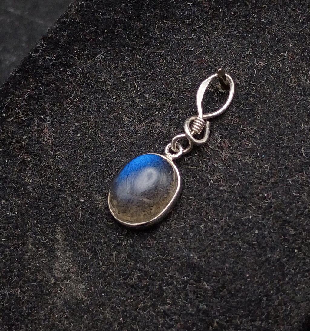Vintage Labradorite Sterling Silver Pendant/Earring