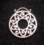 Vintage Sterling Silver Pierced Design Pendant