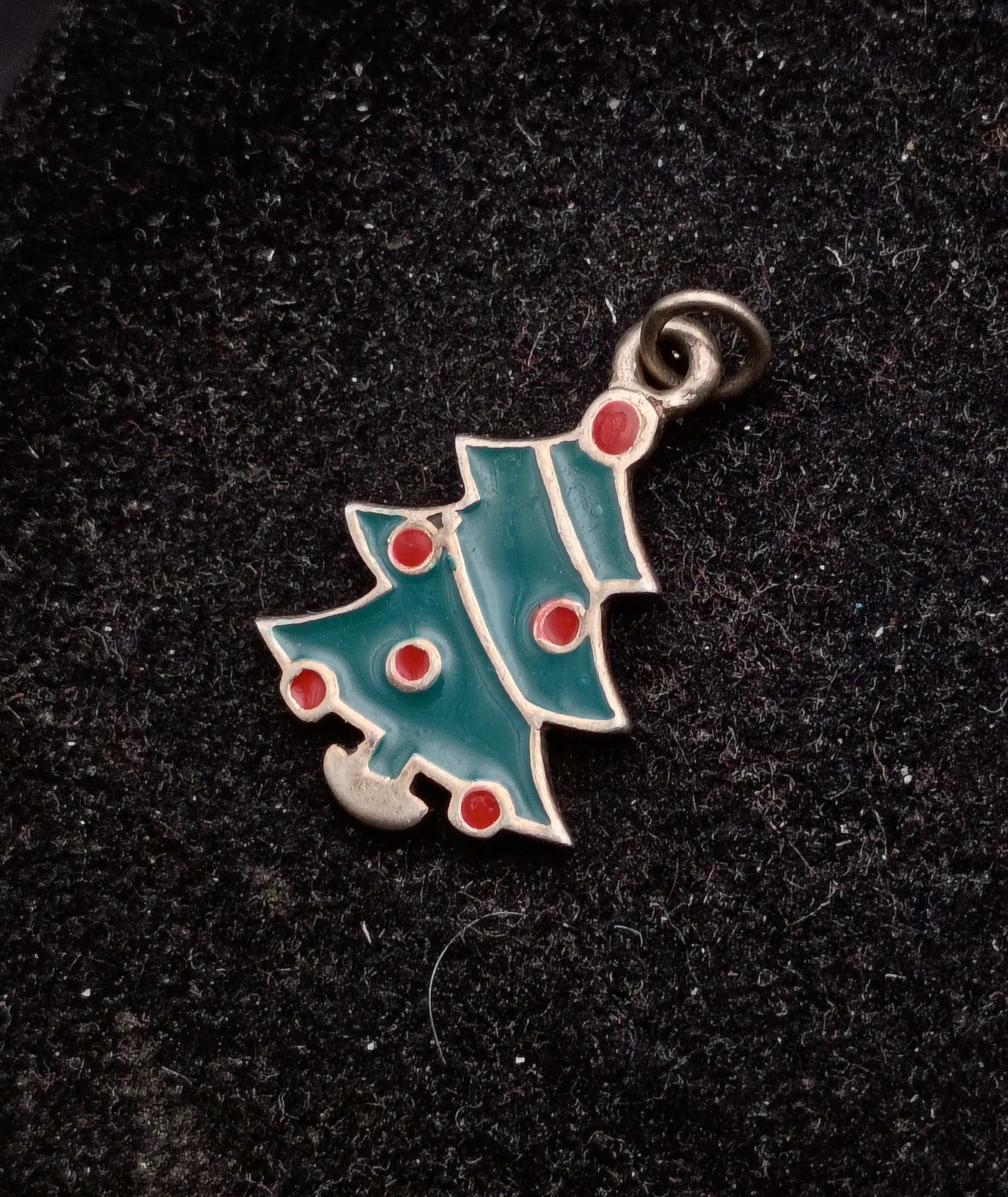Vintage Sterling Silver Christmas Tree Charm