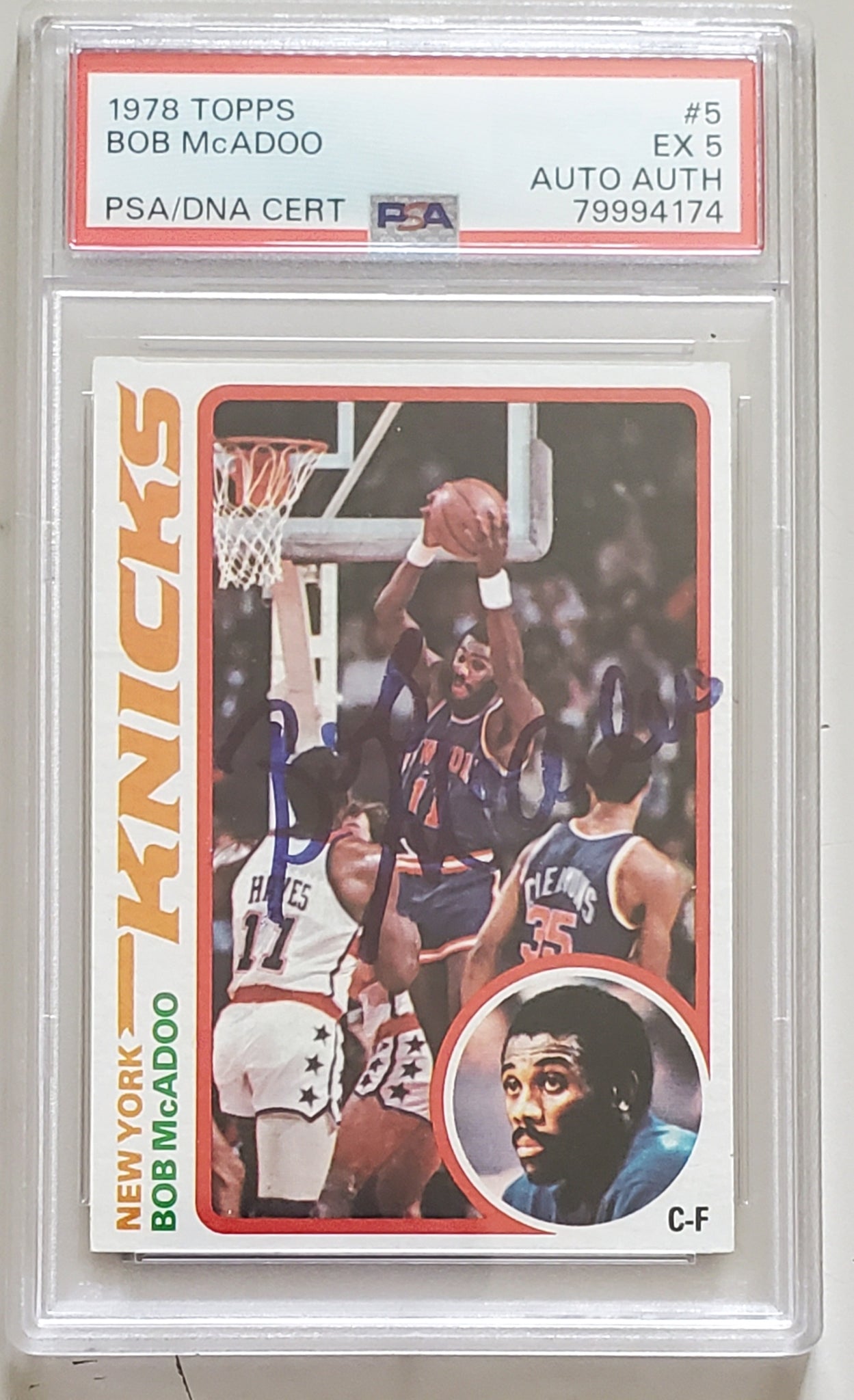 Bob McAdoo - Autographed 1978 Topps PSA/DNA Certified Basketball Card