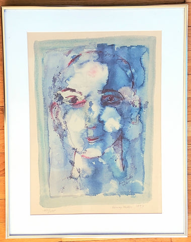 Henry Miller - "Blue Face" Original Signed Limited Edition Lithograph - #103/275