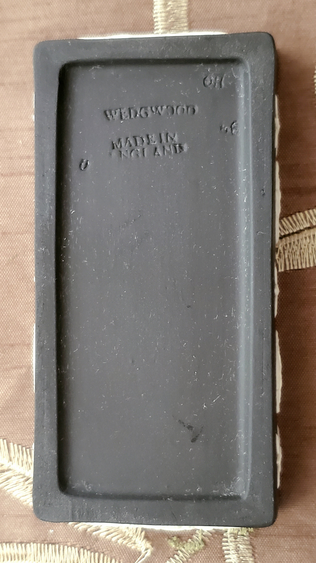 Wedgwood - Vintage Basalt Jasperware Rectangular Trinket Box