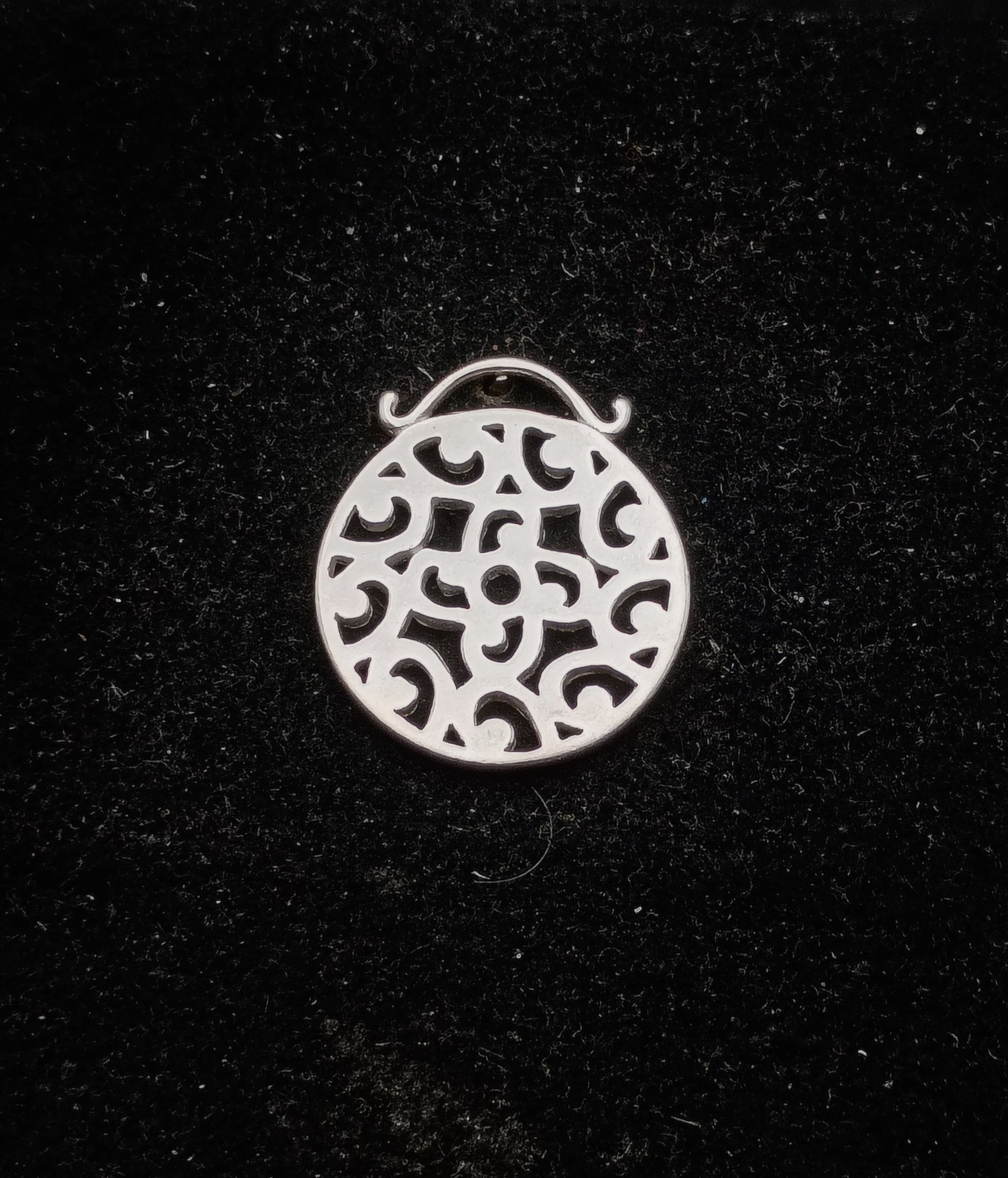 Vintage Sterling Silver Pierced Design Pendant