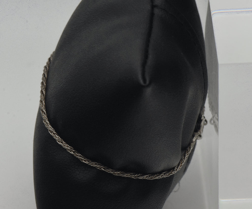 Vintage Italian Sterling Silver Rope Link Chain Bracelet